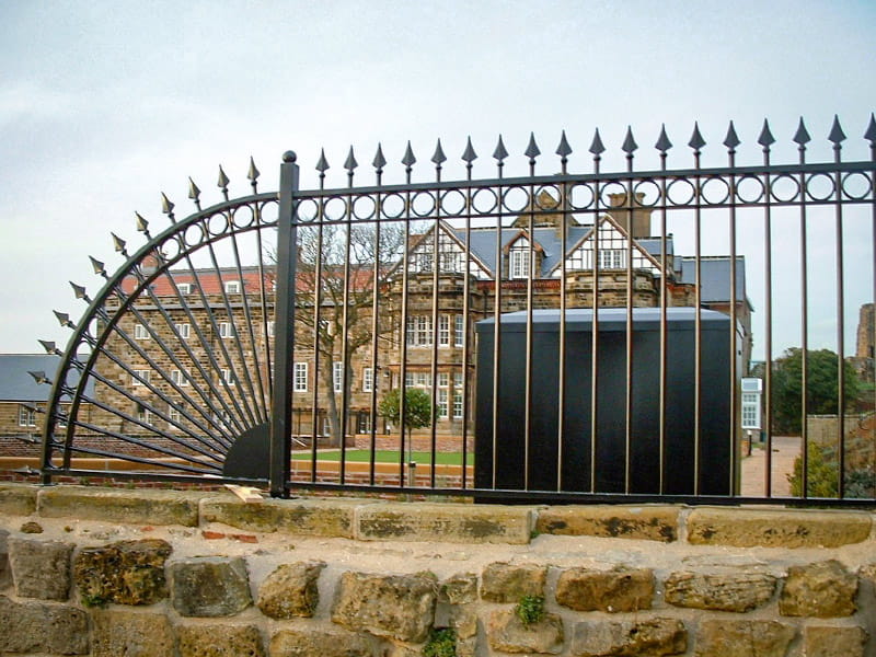 ornamental railings on wall