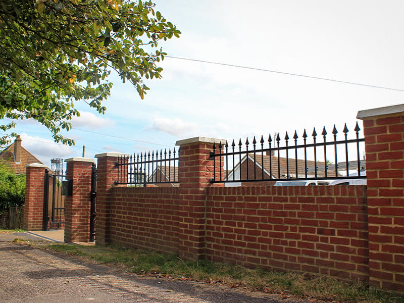 Short railings for top of wall