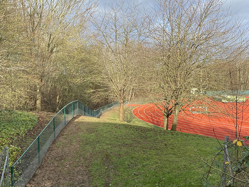Sports ground fencing