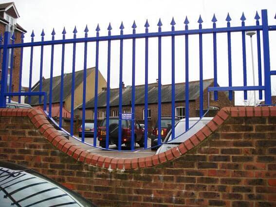 Besoke Barbican Vertical Bar Fencing with Finials