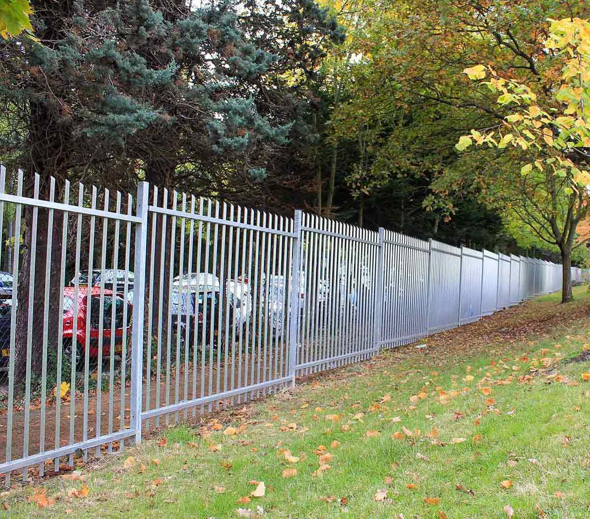 Galvanised Barbican Vertical Bar Fencing