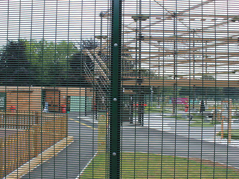 Mesh security fencing fixings