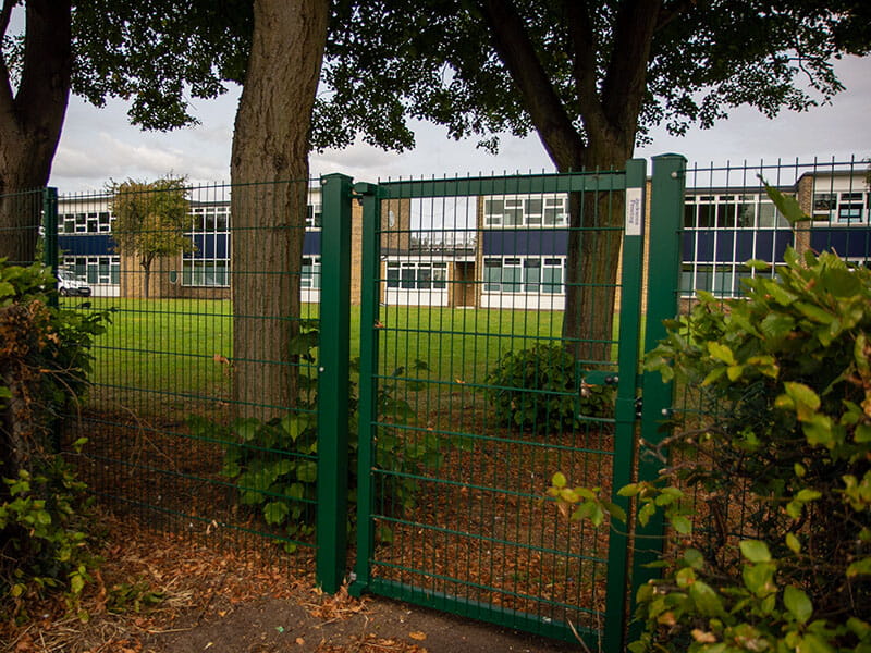 Single leaf mesh security gate