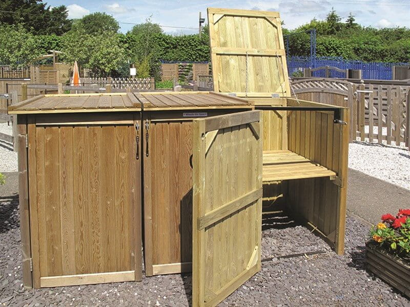 Triple Wheelie Bin Store