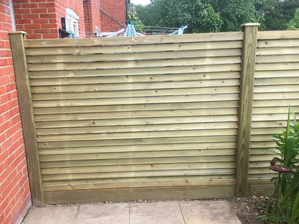slatted fence panel
