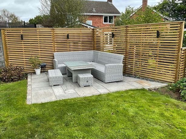 contemporary metro slatted fence panels