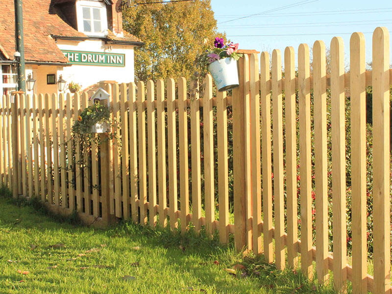 Pub garden fencing