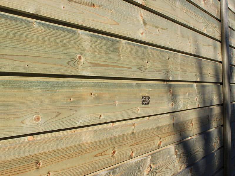 Horizontal timber fencing