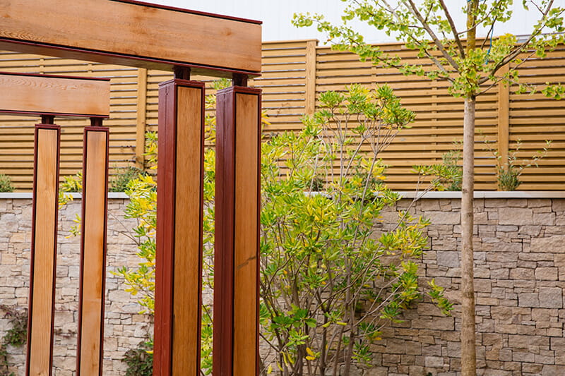 Contemporary garden fencing