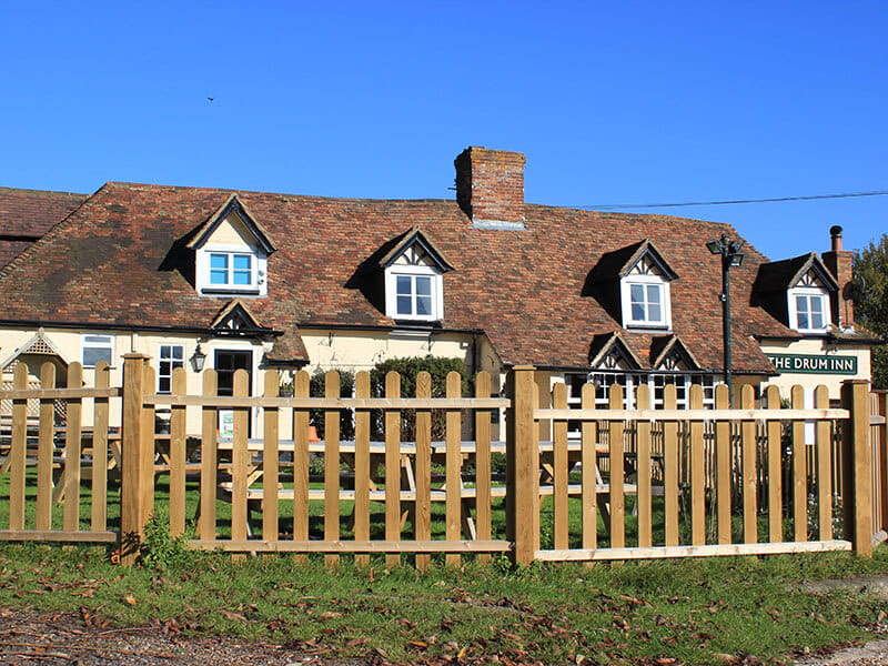 Pub garden fencing