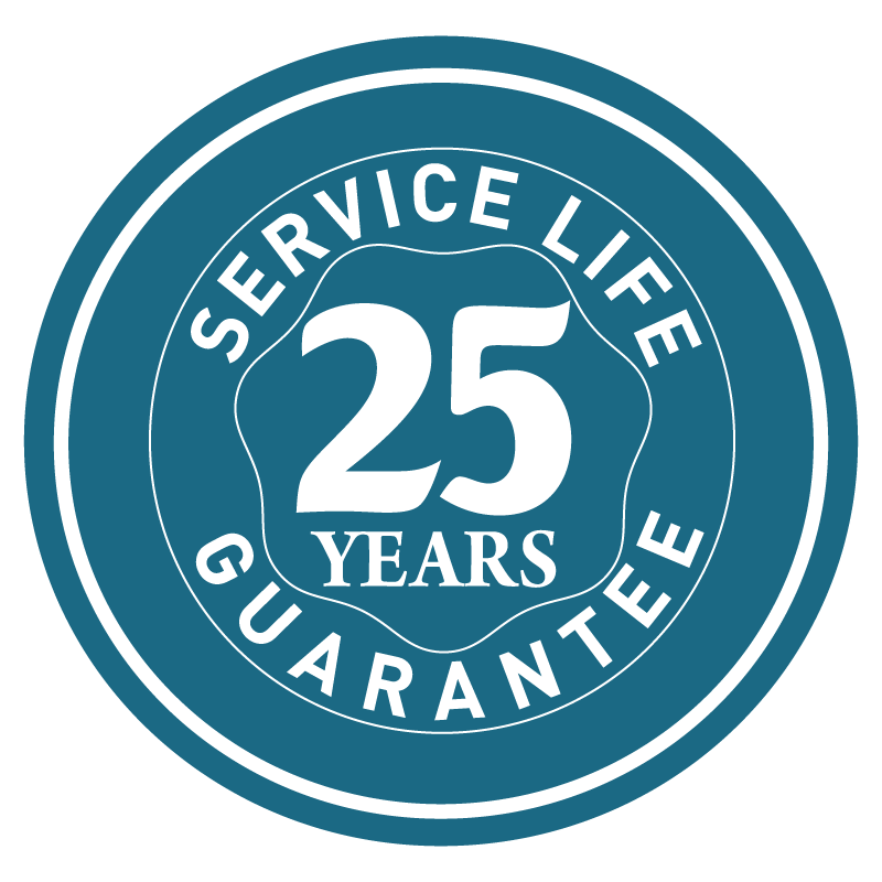 25 Year Service Life Guarantee