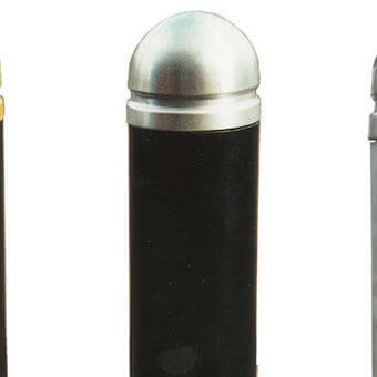 Static round metal bollards